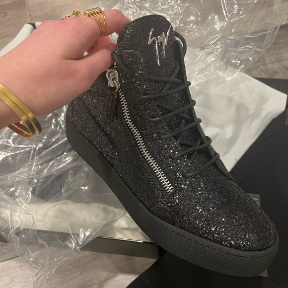 Giuseppe Zanotti Kriss High Tops - Black Glitter - Picture 3 of 8